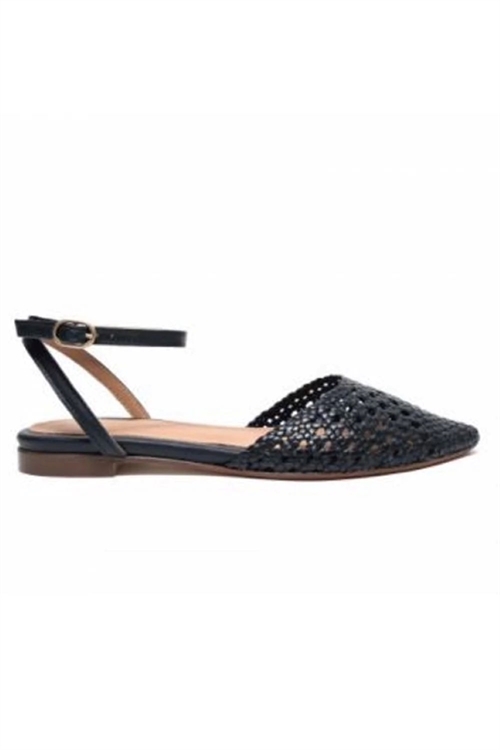 ANONYMOUS SENARA HAND BRAIDED LEATHER SANDAL BLACK