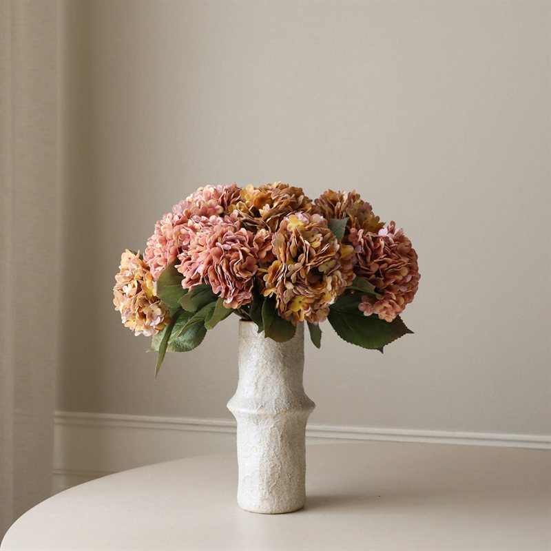BOTANE SEASONAL HYDRANGEA BOUQUET ROSE/ORANGE