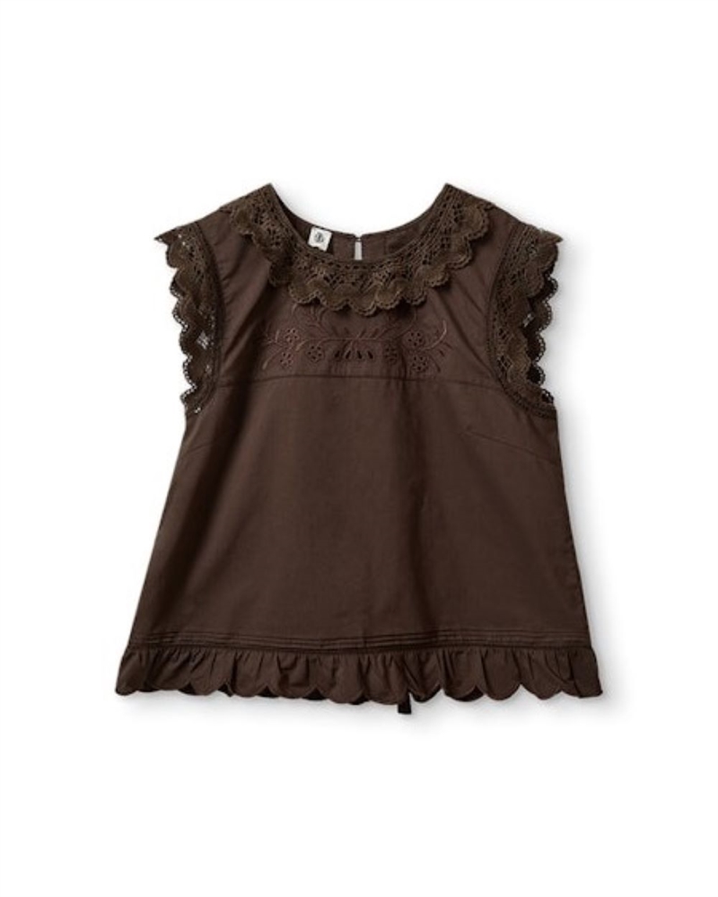 THE GARMENT KIRSTEN CLOTCH TOP CHOCOLATE