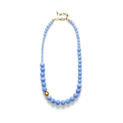 ANNI LU FLOAT NECKLACE BLUE LACE AGATE